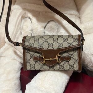Gucci Beige and Brown Crossbody Bag